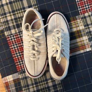 Classic White K Swiss Canvas Sneakers